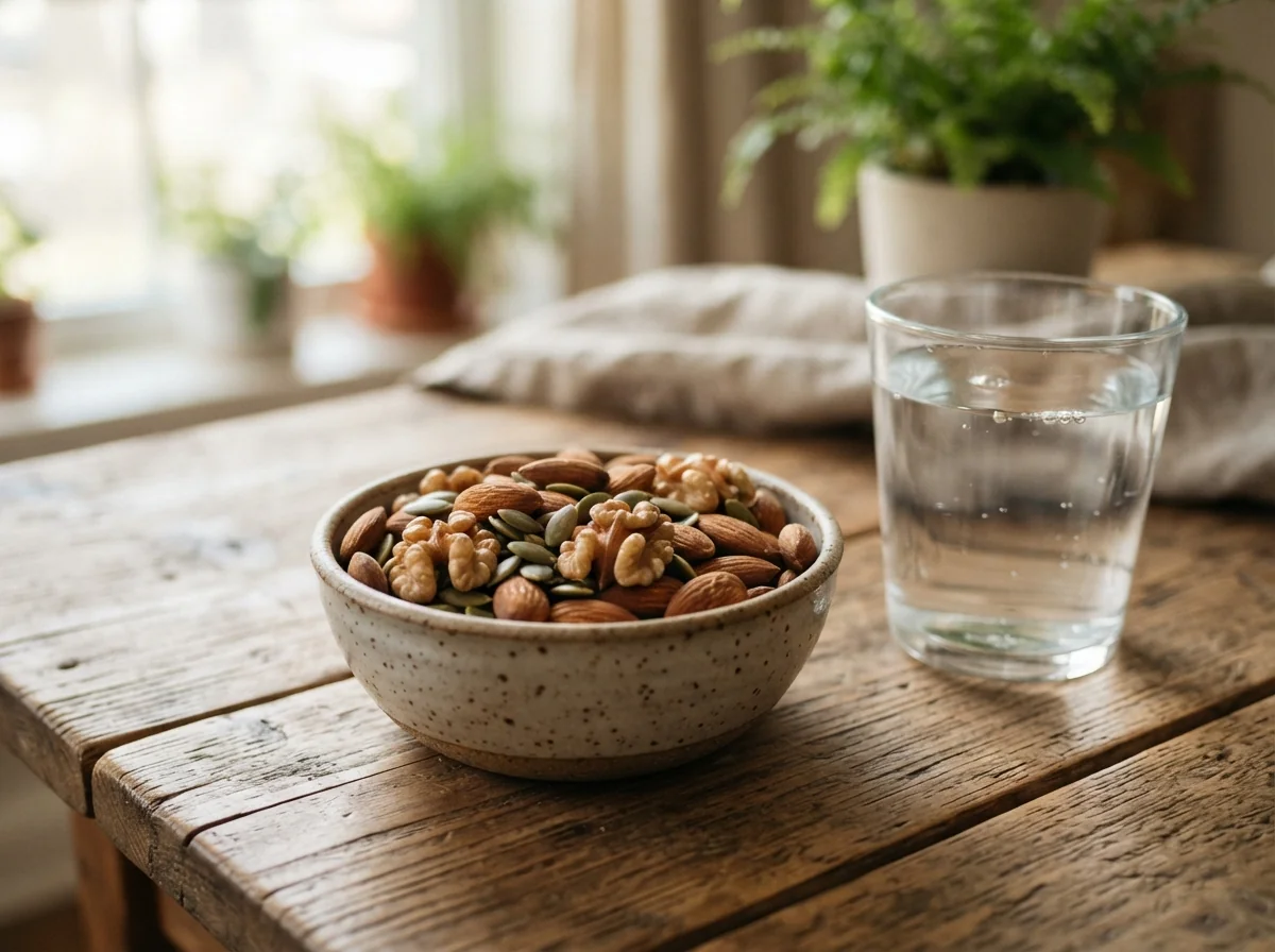 Groen blad en magnesium-rijke voedingsmiddelen